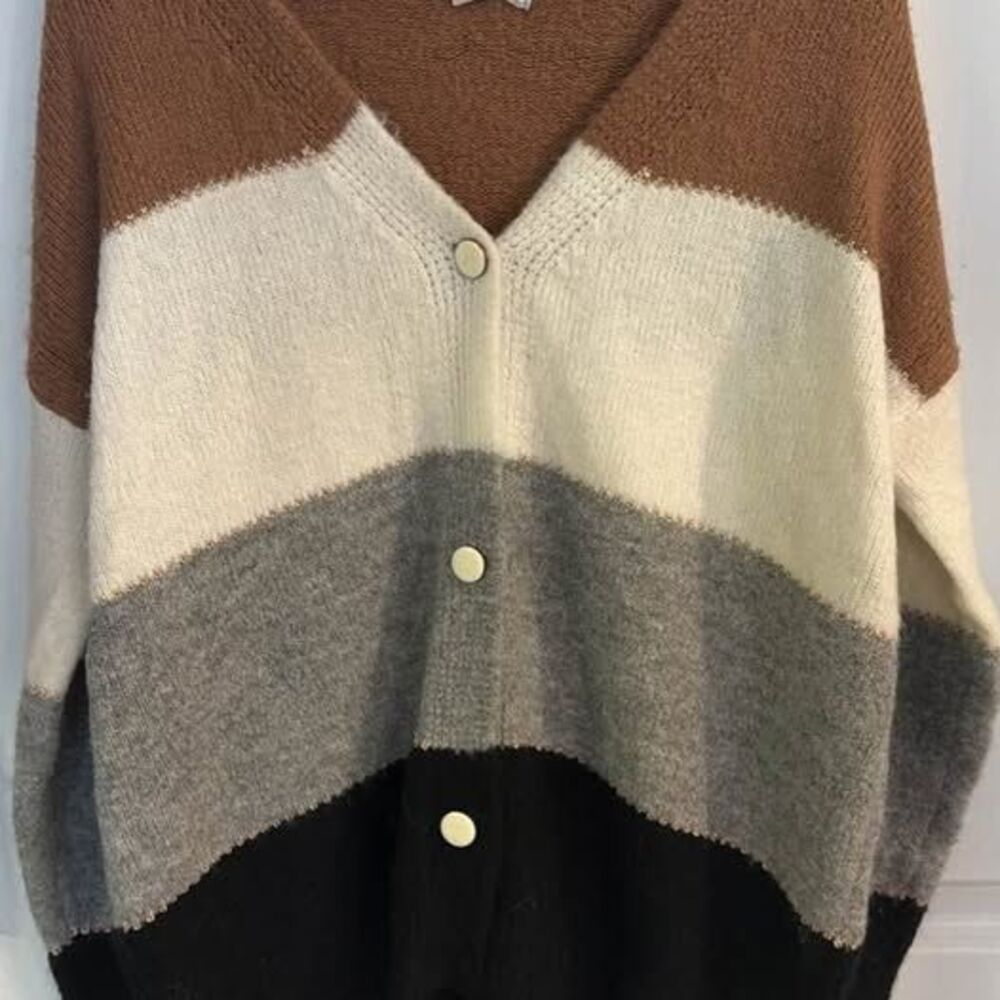 Small C + D + M cardigan sweater